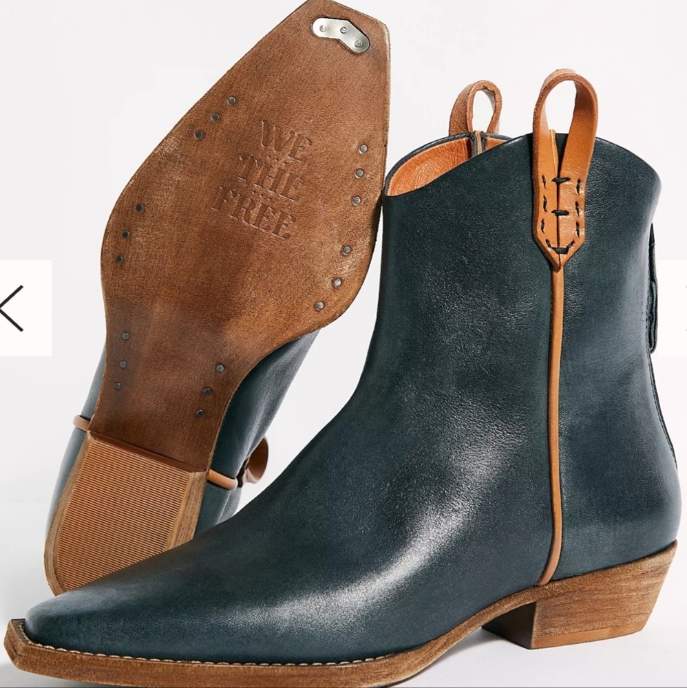 We The Free Washed Black Wesley Ankle Boot Sz 7/37